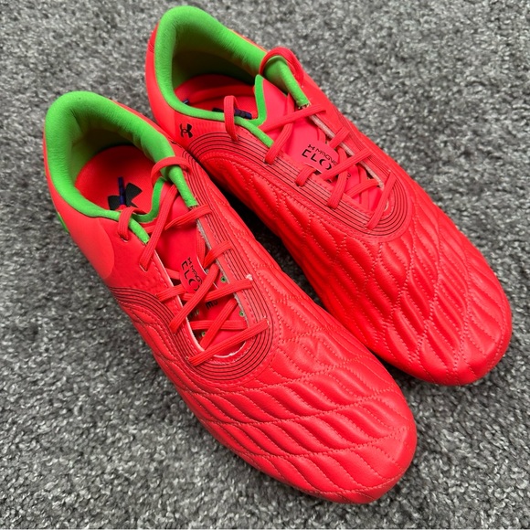 Under Armour Magnetico Pro 3 FG Women Soccer Cleats Sz 7.5 Red/Green 3027497-600 - Picture 7 of 14